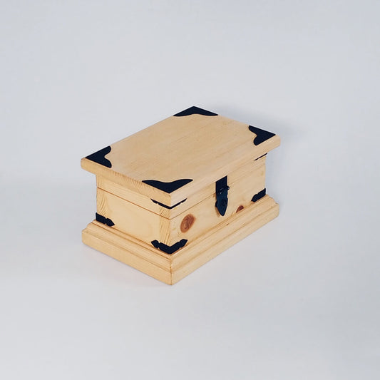 Rustic Solid Wood Keepsake Box - III