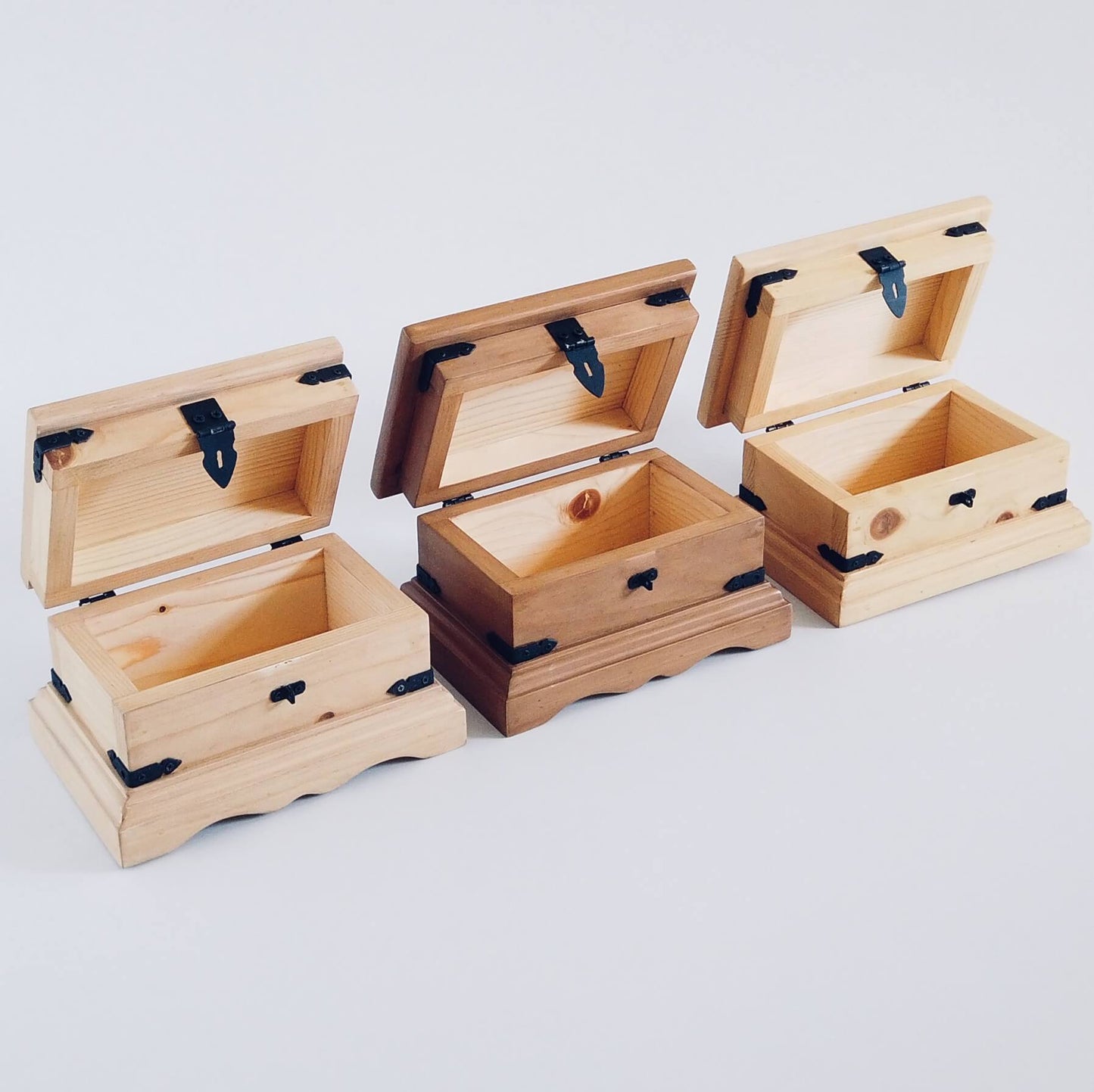 Rustic Solid Wood Keepsake Box - II