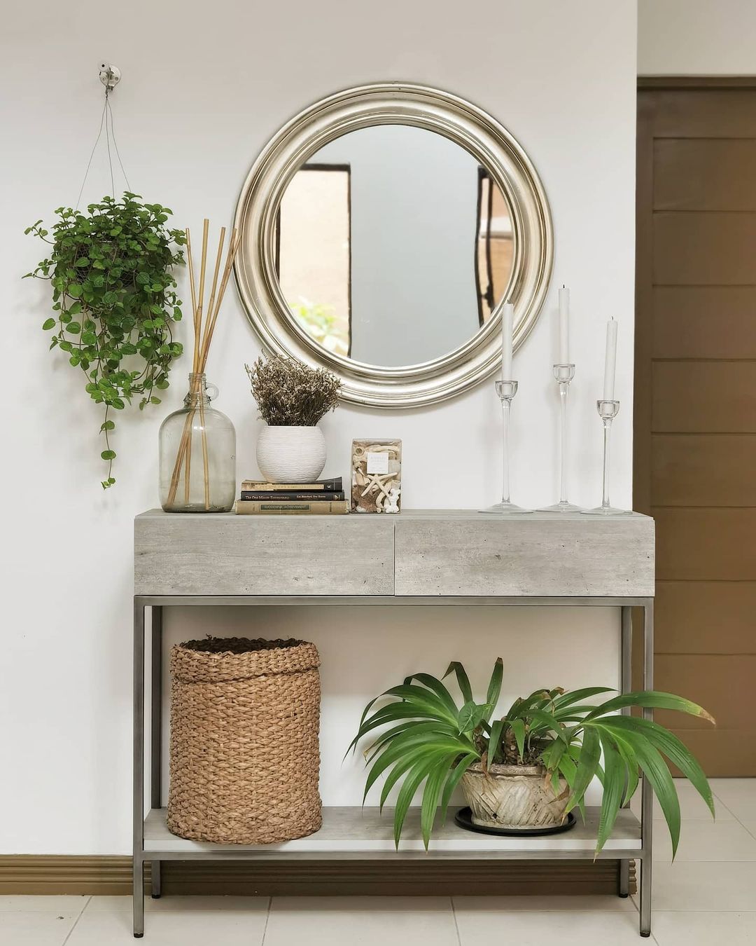 Modern Industrial Console Table