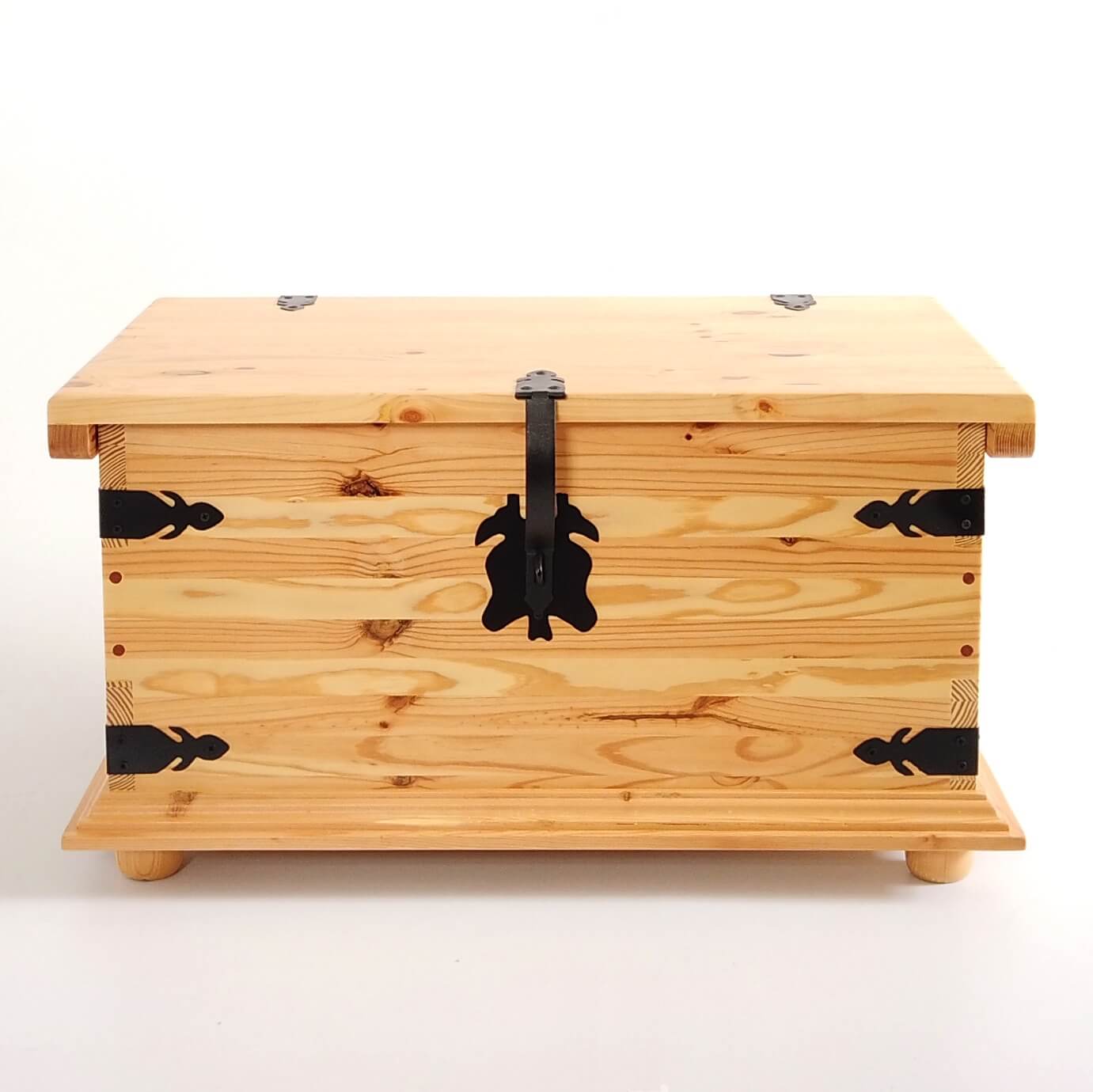 Rustic Solid Wood Storage Chest Trunk
