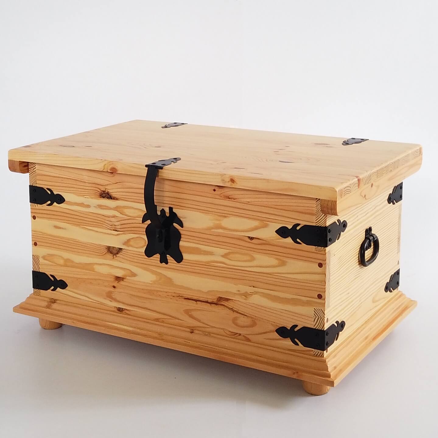 Rustic Solid Wood Storage Chest Trunk