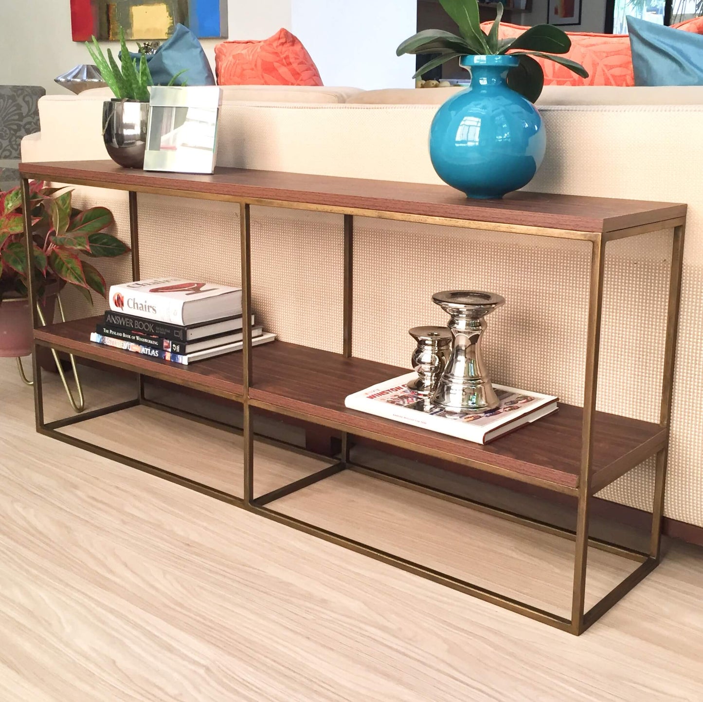 Skinny Modern Bookshelf - Long
