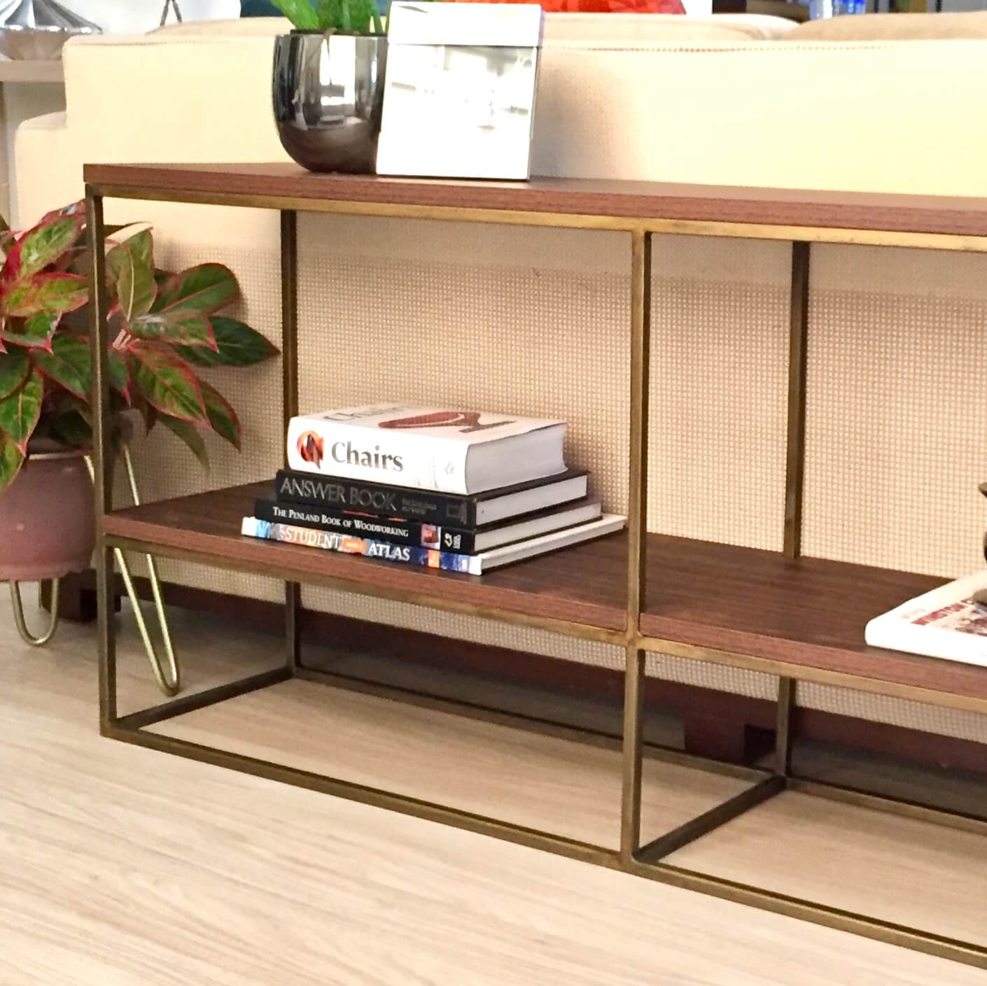 Skinny Modern Bookshelf - Short