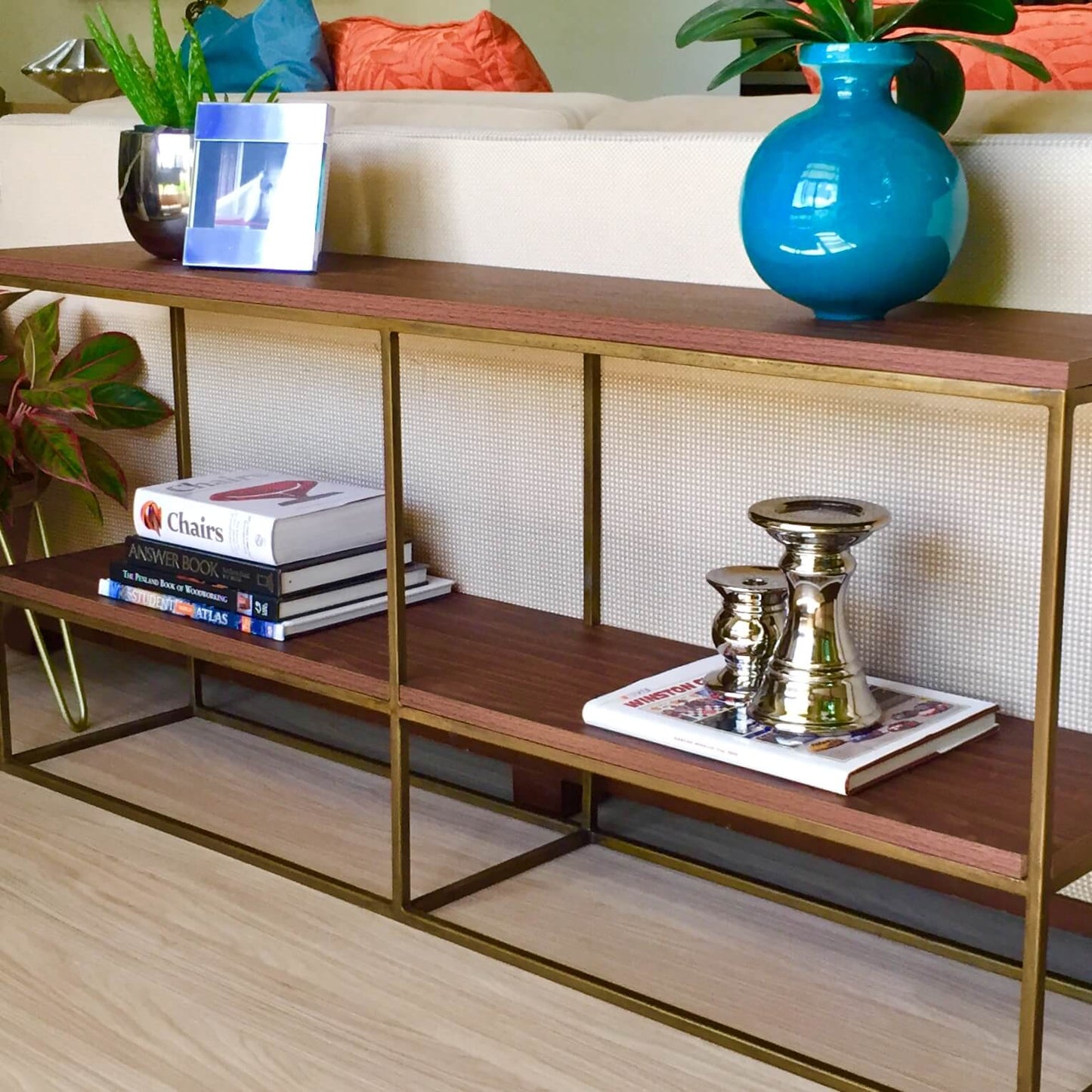 Skinny Modern Bookshelf - Long