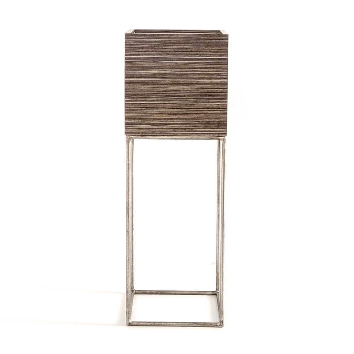 Square Nook Plant Box - Grey Zebrawood