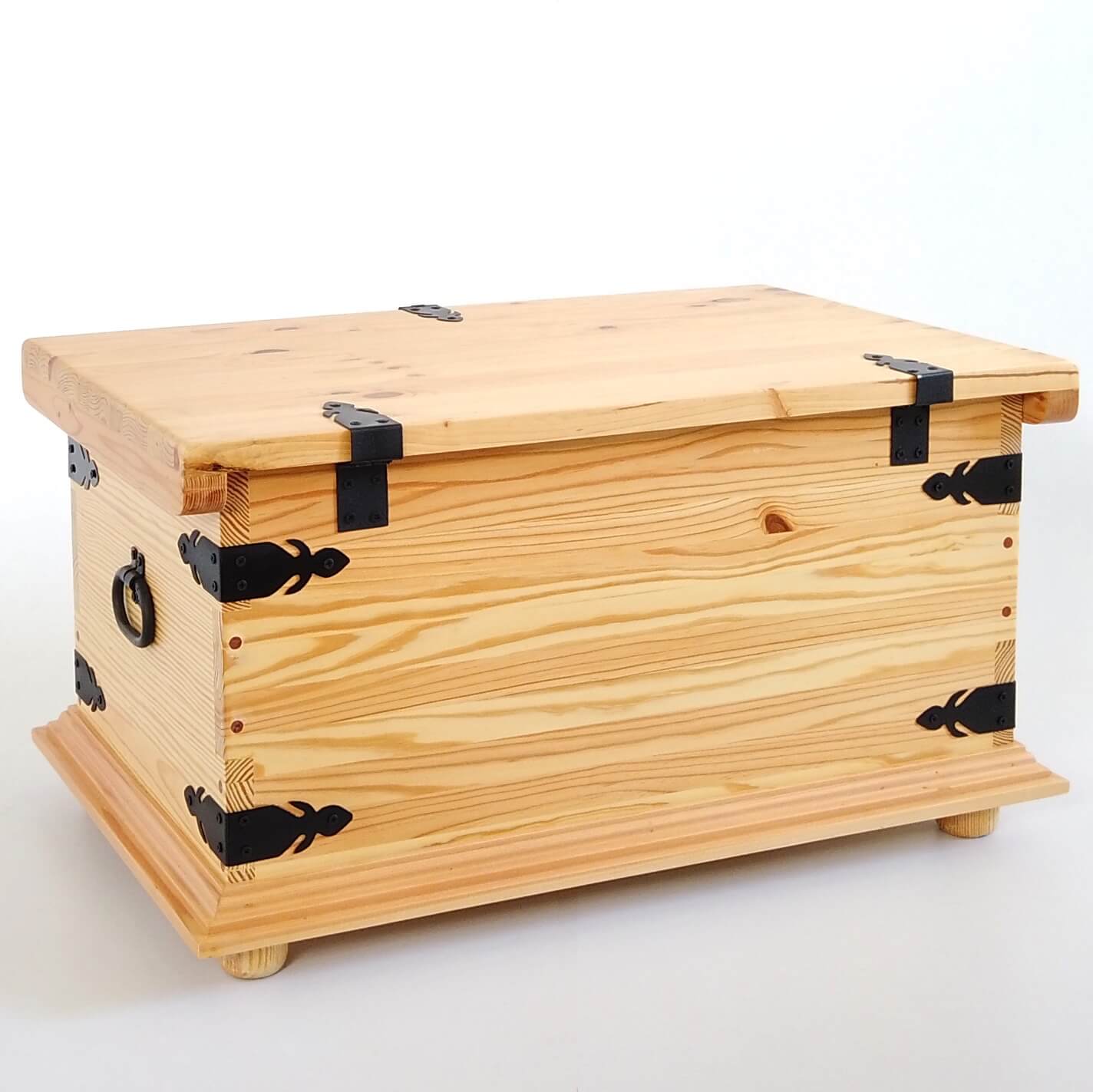 Rustic Solid Wood Storage Chest Trunk